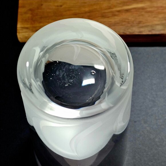 Cristal D'Arques Florence Highball Glass 5.25" crystal frosted 3D petals romanti - Picture 4 of 7